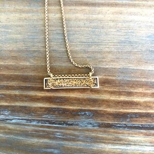 Kendra Scott Leanor Rose Gold Drusy Necklace